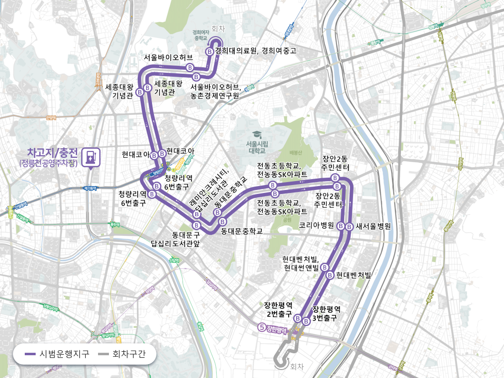 동대문A01 노선도