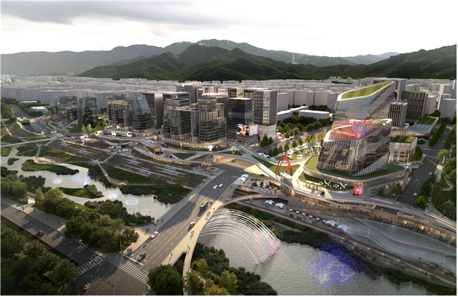 중랑천에서 바라본 복합용지