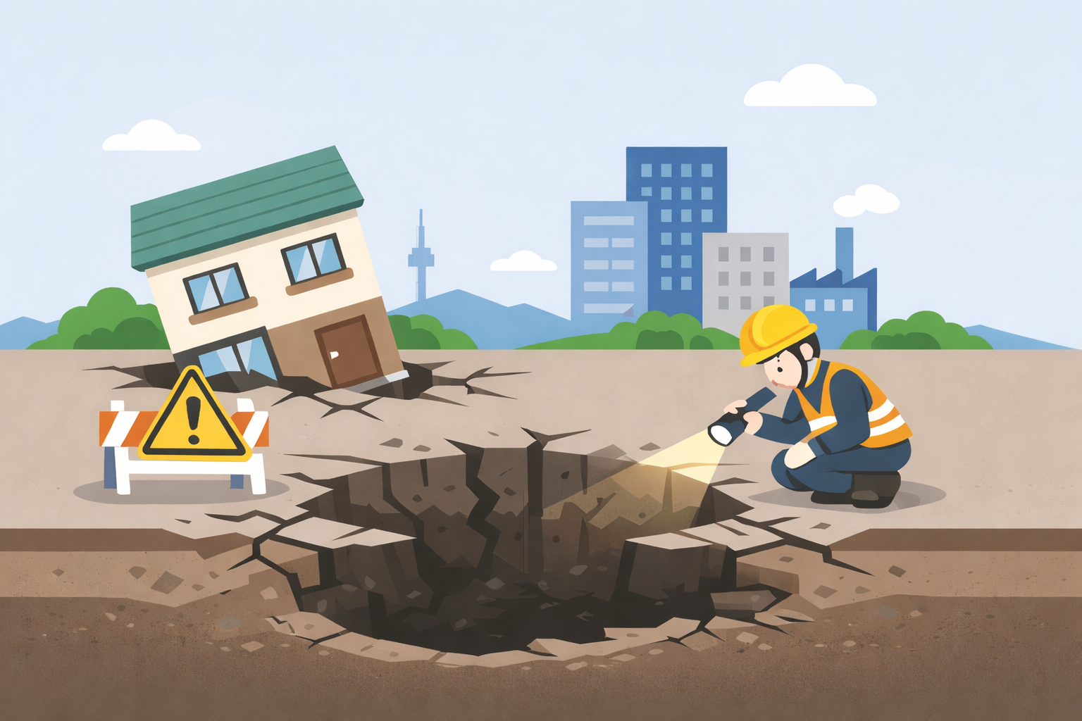 지반침하이미지