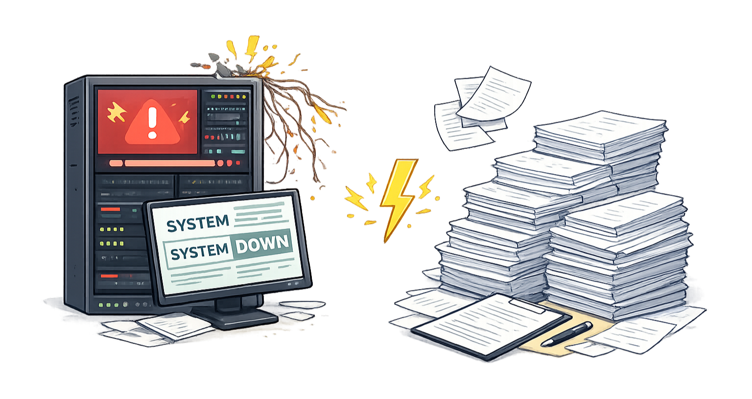 전산장애 이미지