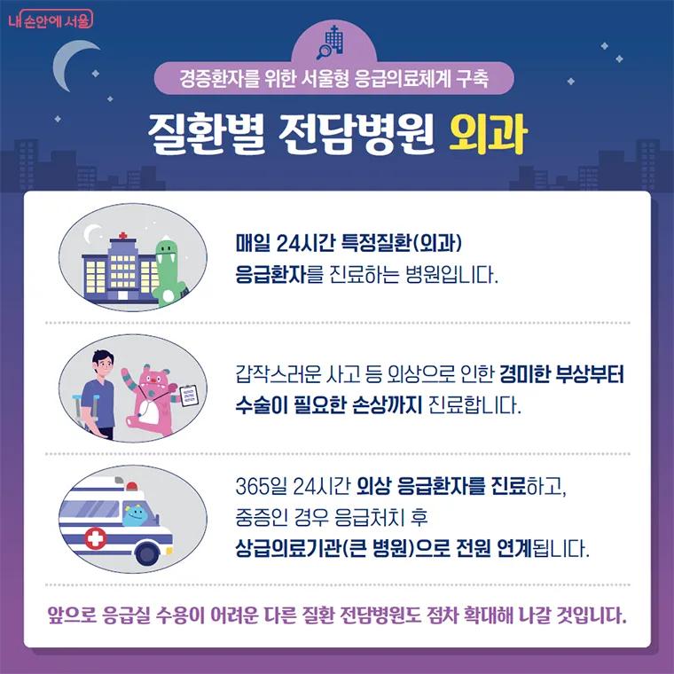 서울형 질환별 전담병원 개요